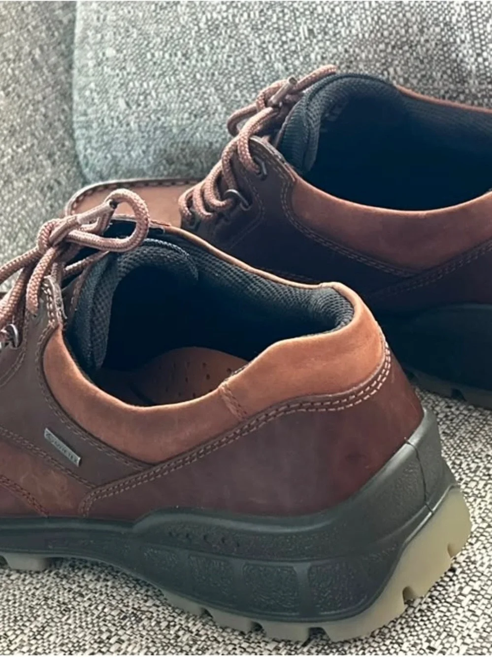 Ecco Men's Brown Leather Lace-Up Casual Shoes